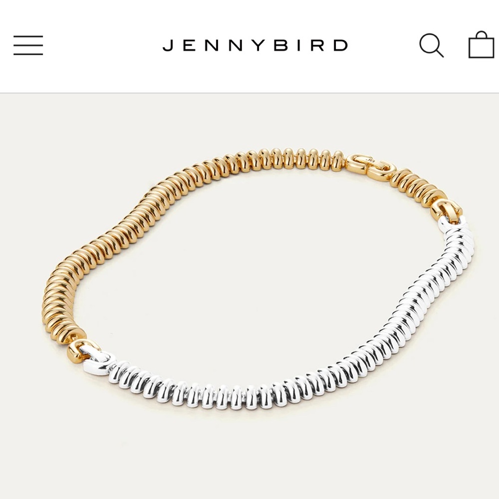 Jenny Bird Two-Tone Gold and Silver Coil Necklace